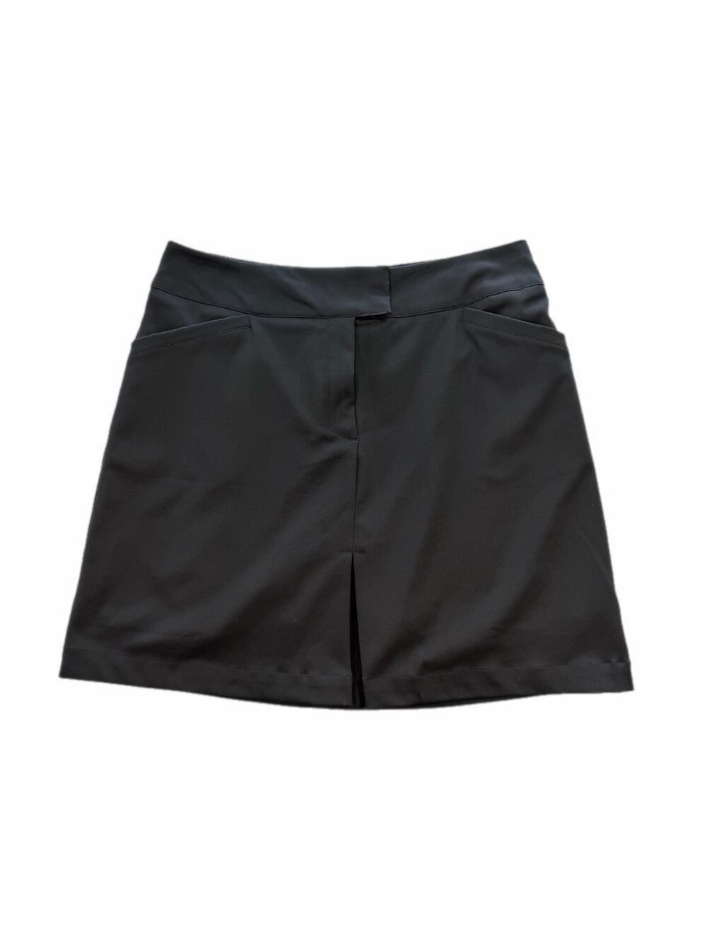 Tail White Label Solid Black Pockets Front Pleat Mini Athleisure Skirt Skort